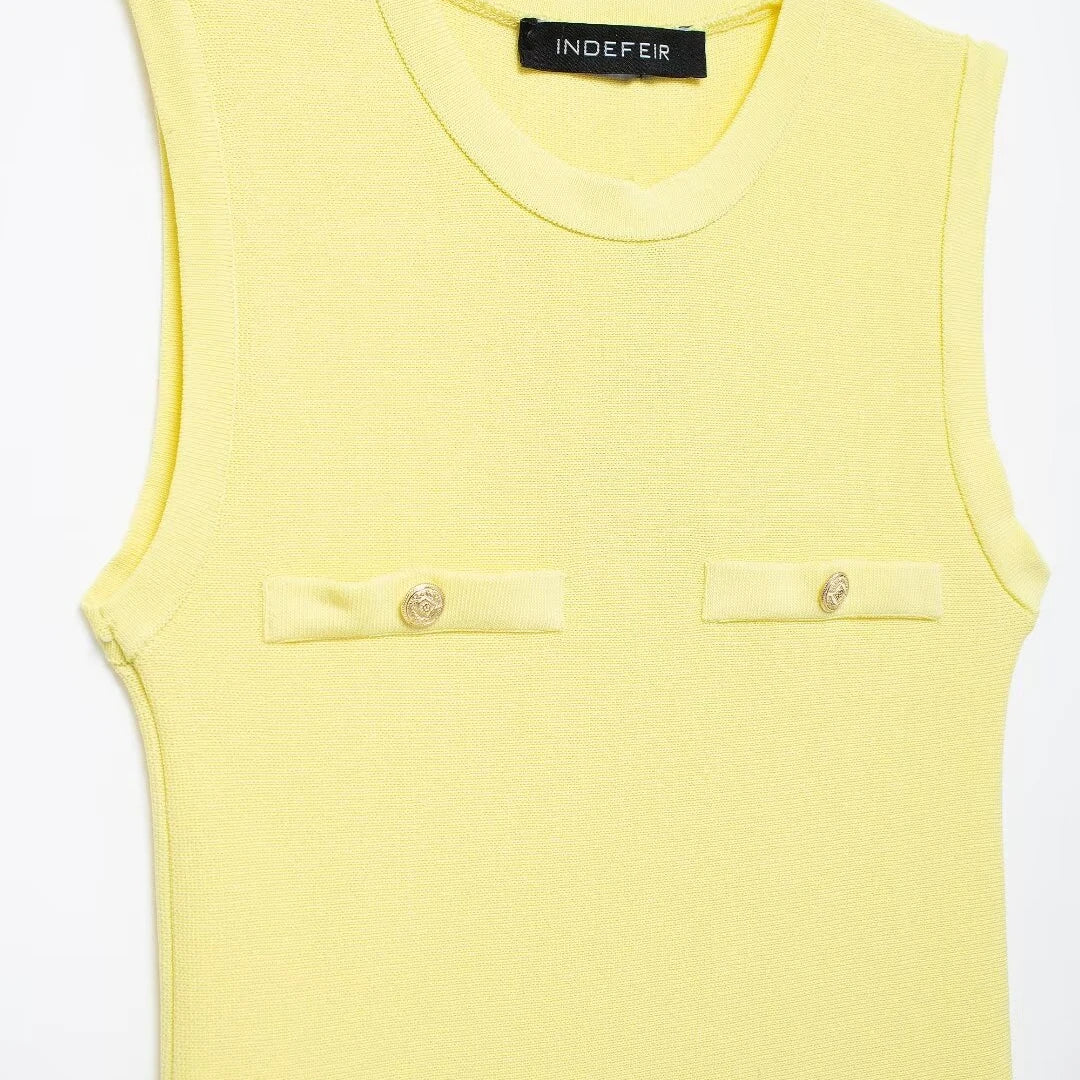 Mini Vestido Modal Plissado de Malha com Gola Redonda