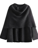 Casaco com Gola Assimétrica – Inverno com Estilo e Conforto