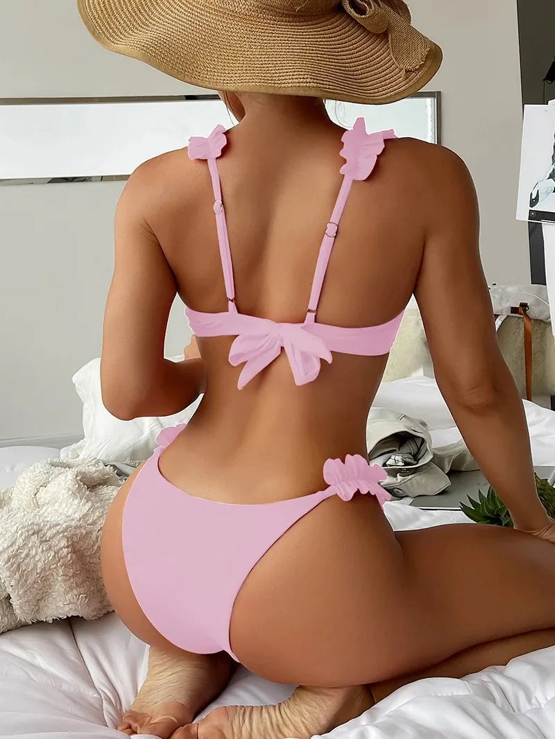 Biquini Push Up - Detalhes Flores