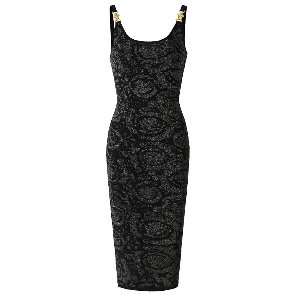 Vestido com Designer Sofisticado - Detalhe dourado na alça