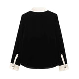 Conjunto em Veludo com Camisa de Manga Longa e Calça – Design Elegante com Detalhes Laterais