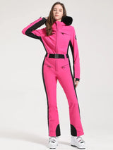 Macacão de Esqui Feminino GSOU SNOW – Peça Única, Acolchoado, Impermeável, Respirável e à Prova de Vento