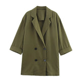 Conjunto Alfaiataria Moderna – Blazer com Botões Duplos e Calça Wide Leg