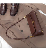 Bolsa de Ombro – Couro Ecológico, Estilo Luxo, Pequena e Elegante, Modelo Underarm/Clutch