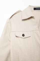 Vestido Chemise Feminino Estilo  – Manga Longa, Gola Slim