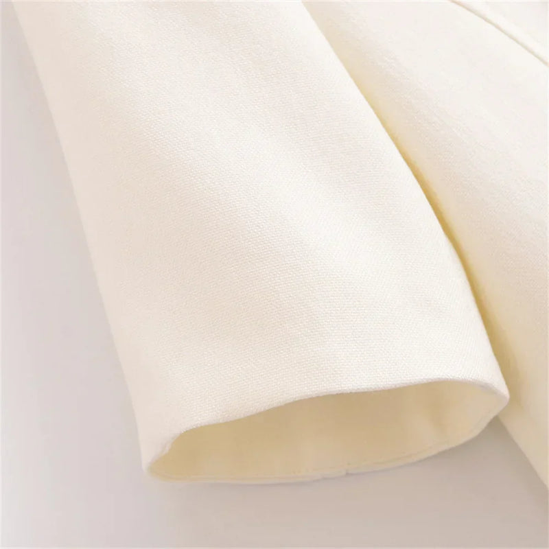 Conjunto Feminino Elegância Clássica – Blazer Transpassado com Botões Duplos e Calça de Cintura Alta