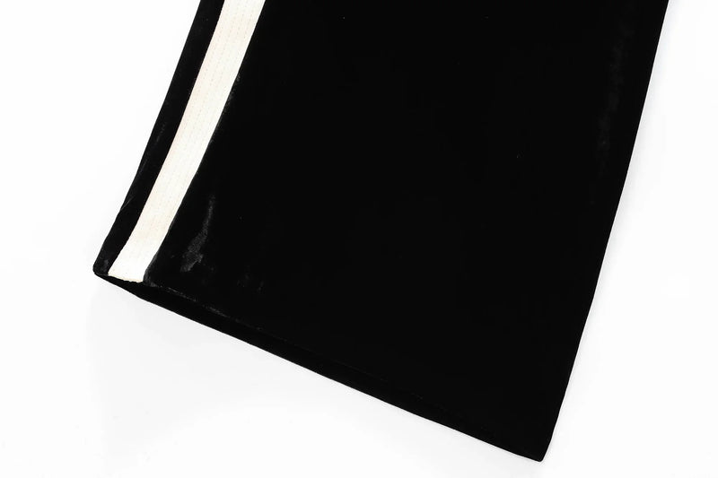 Conjunto em Veludo com Camisa de Manga Longa e Calça – Design Elegante com Detalhes Laterais