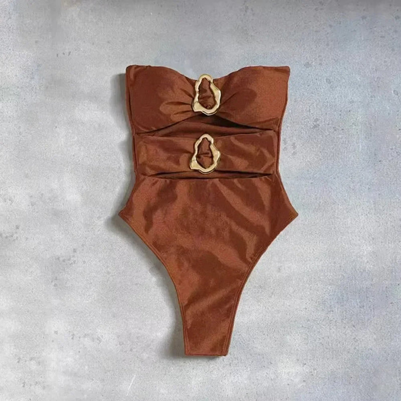 Maiô Monokini com Detalhes Vazados - Moda Praia Sexy e Elegante