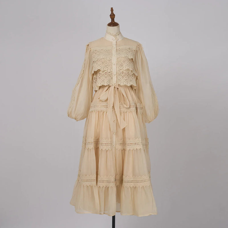 Vestido Lumière – Edição Exclusiva com Renda Bordada