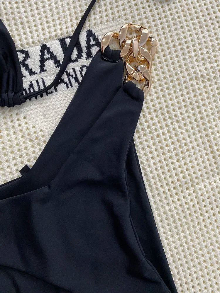 Biquíni Corrente Dourada - Elegância na Praia