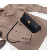 Bolsa de Ombro – Couro Ecológico, Estilo Luxo, Pequena e Elegante, Modelo Underarm/Clutch