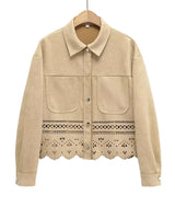 Casaco com Detalhes Vazados – Sofisticação Atemporal e Design Autoral