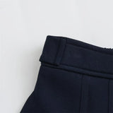 Conjunto Elegante – Blazer Curto com Botões Decorativos e Calça Pantalona