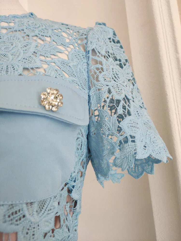 Vestido Renda Luxo - com cinto
