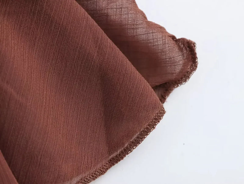 Vestido Elegante com Babados – Manga Longa, Alças Ajustáveis e Bainha Irregular