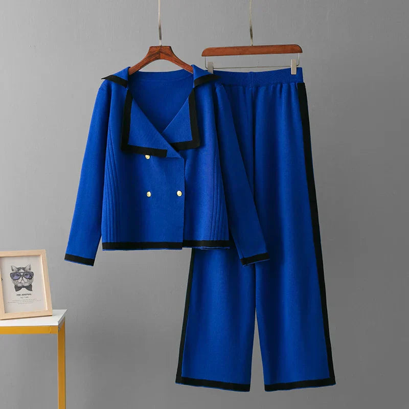 Conjunto Feminino em Tricô – Cardigan Casual com Calça