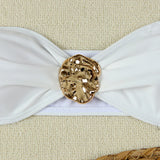 Conjunto de Biquíni 3 Peças Detalhe Dourado – Biquíni Bandeau com Vestido Longo como Saída de Praia
