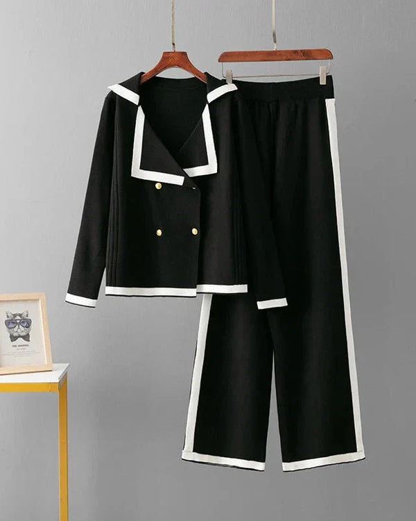 Conjunto Feminino em Tricô – Cardigan Casual com Calça