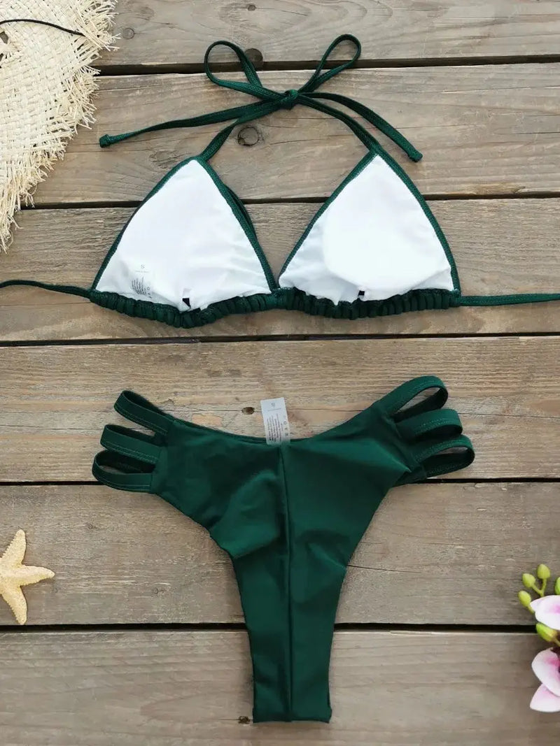 Biquini detalhado cintura alta