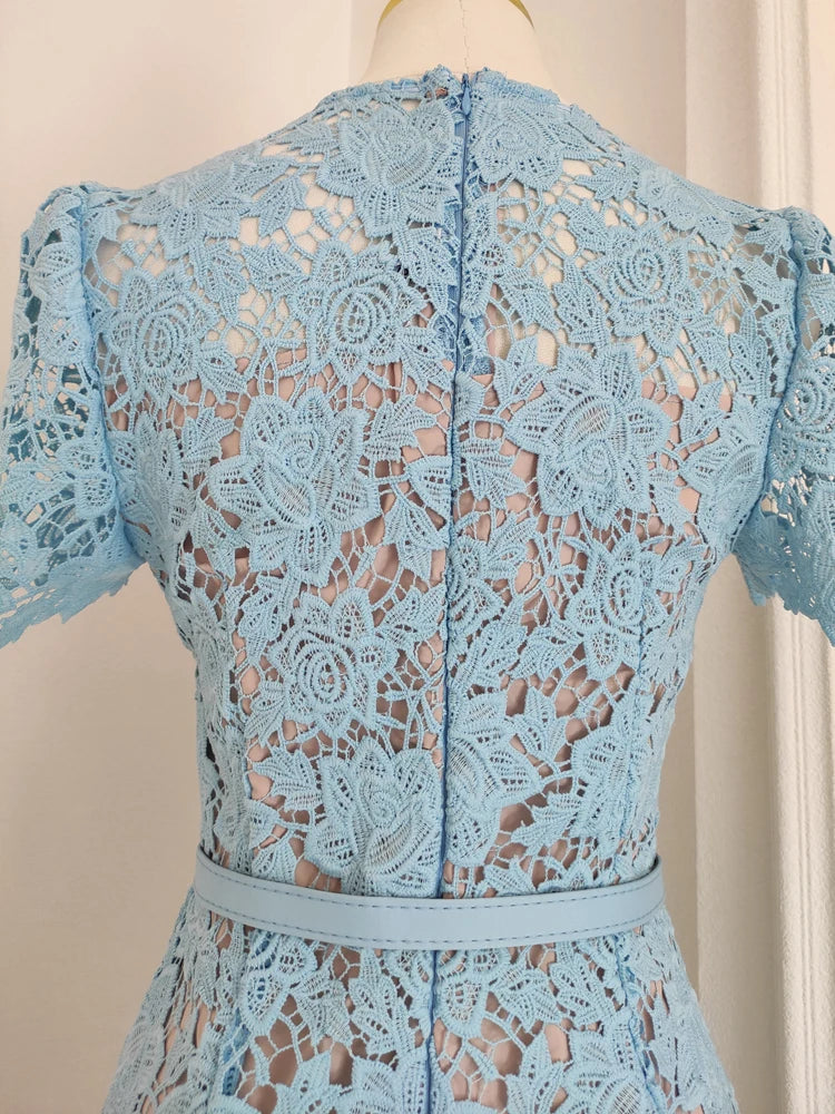 Vestido Renda Luxo - com cinto